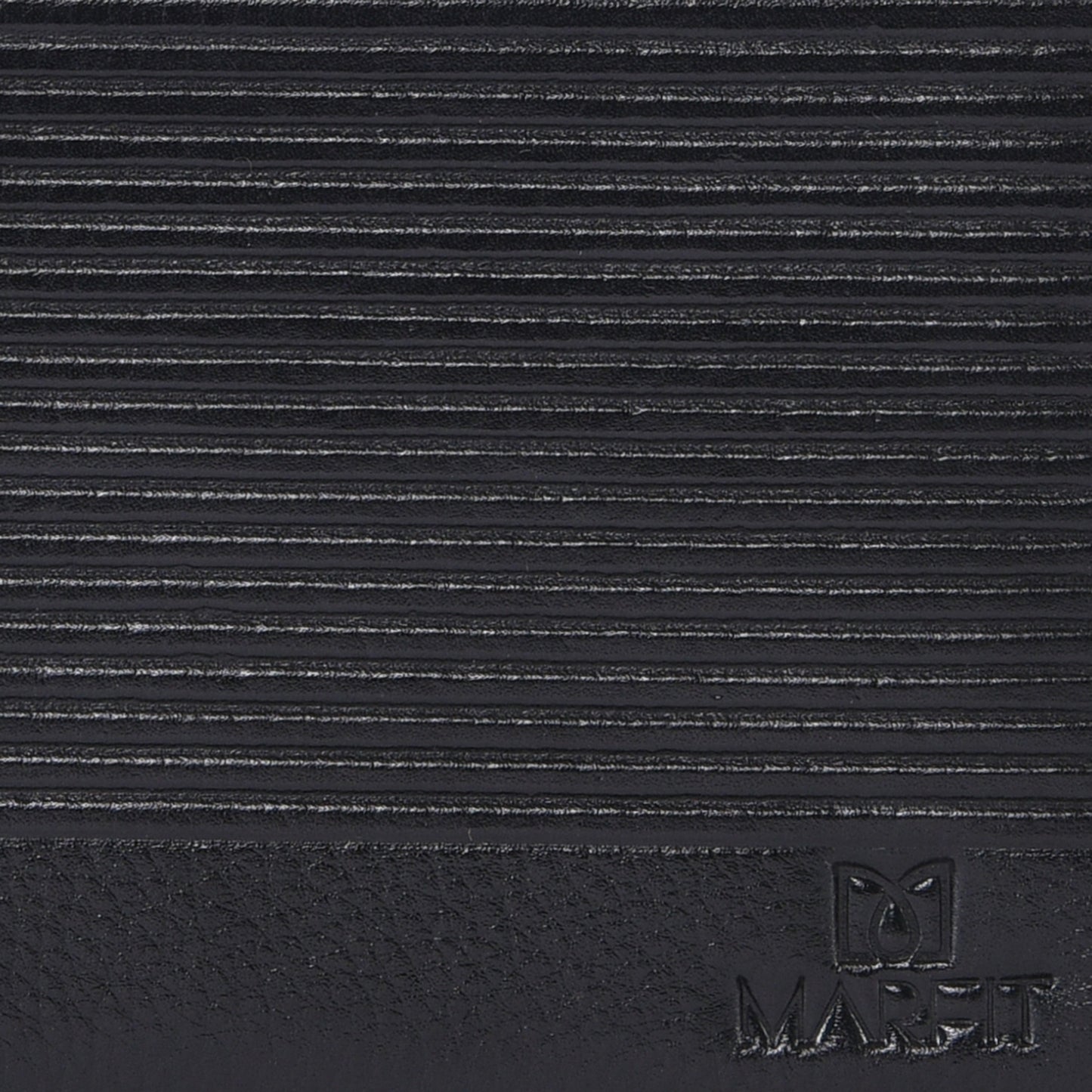 Horizontal Emboss Black Leather Wallet