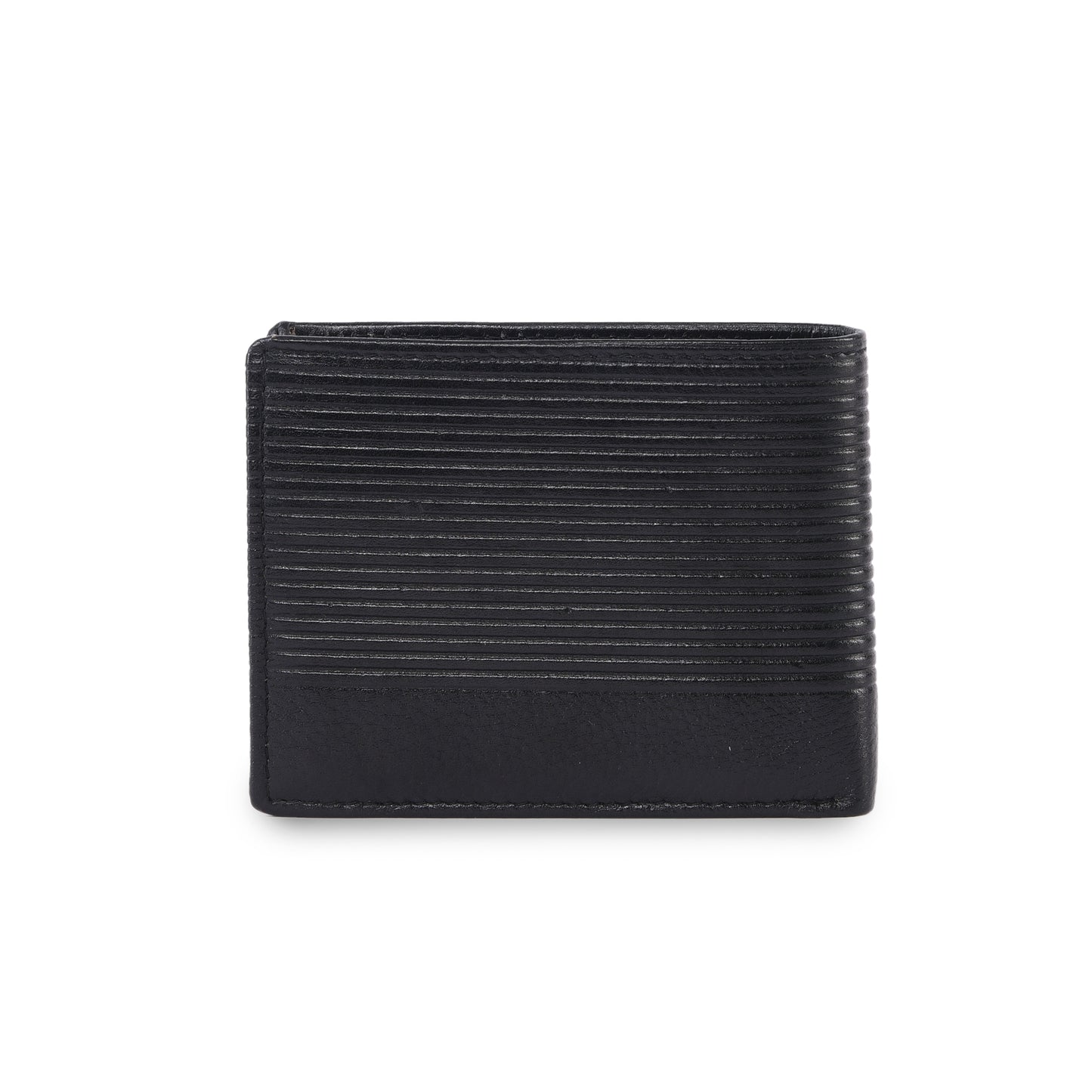 Horizontal Emboss Black Leather Wallet