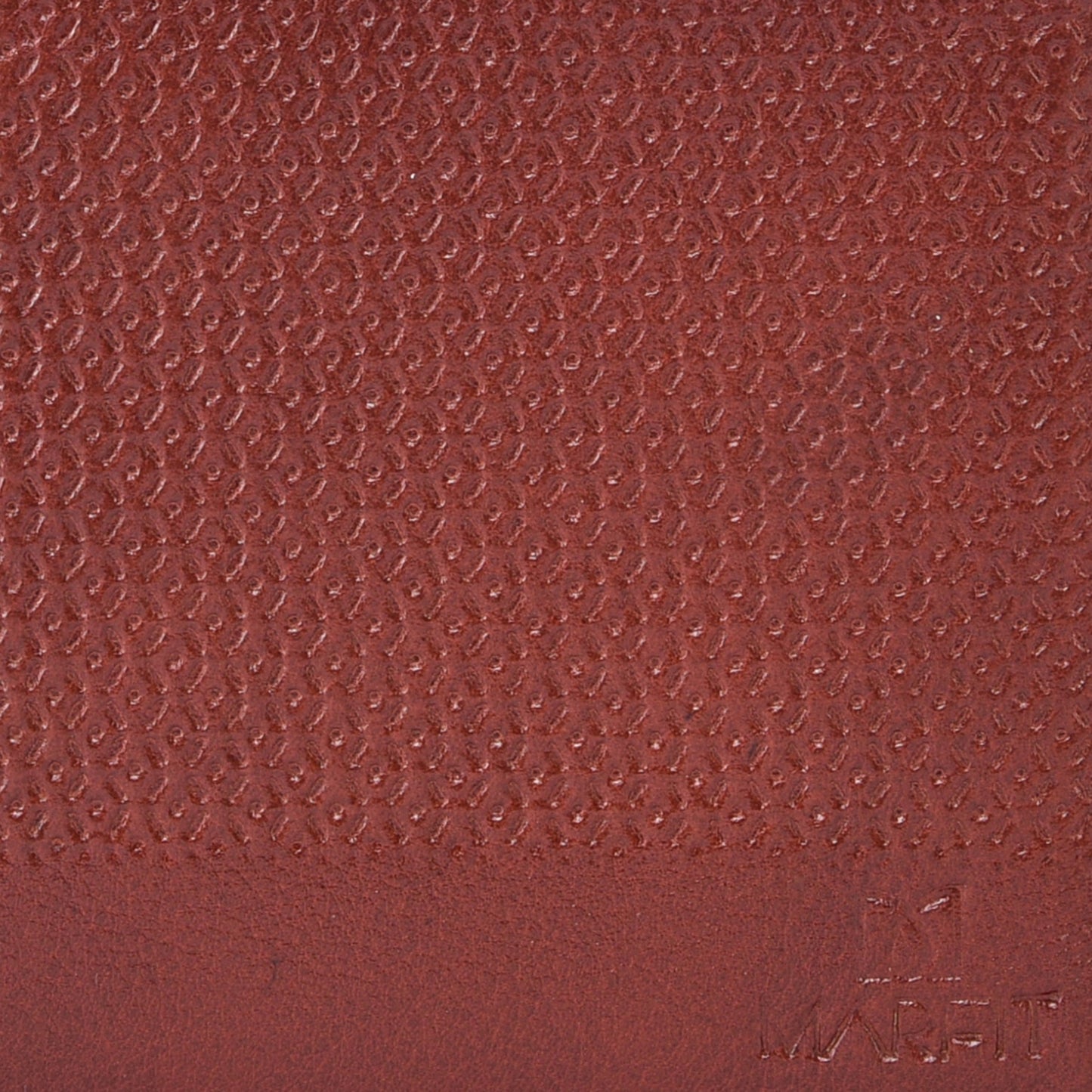 MARFIT Tan Genuine Leather Bifold Wallet for Men – Micro Raised Diamond Emboss Design, Coin Pocket, ID Window & Card Slots