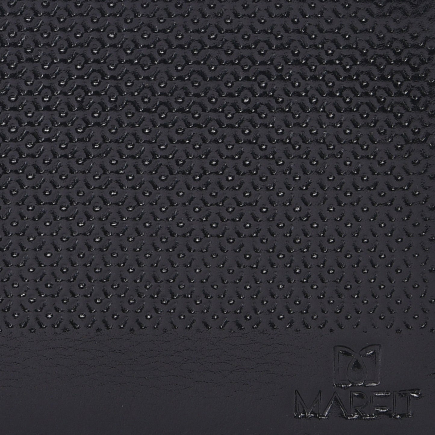 MARFIT Black Genuine Leather Bifold Wallet for Men – Micro Raised Diamond Emboss Design, Coin Pocket, ID Window & Card Slots