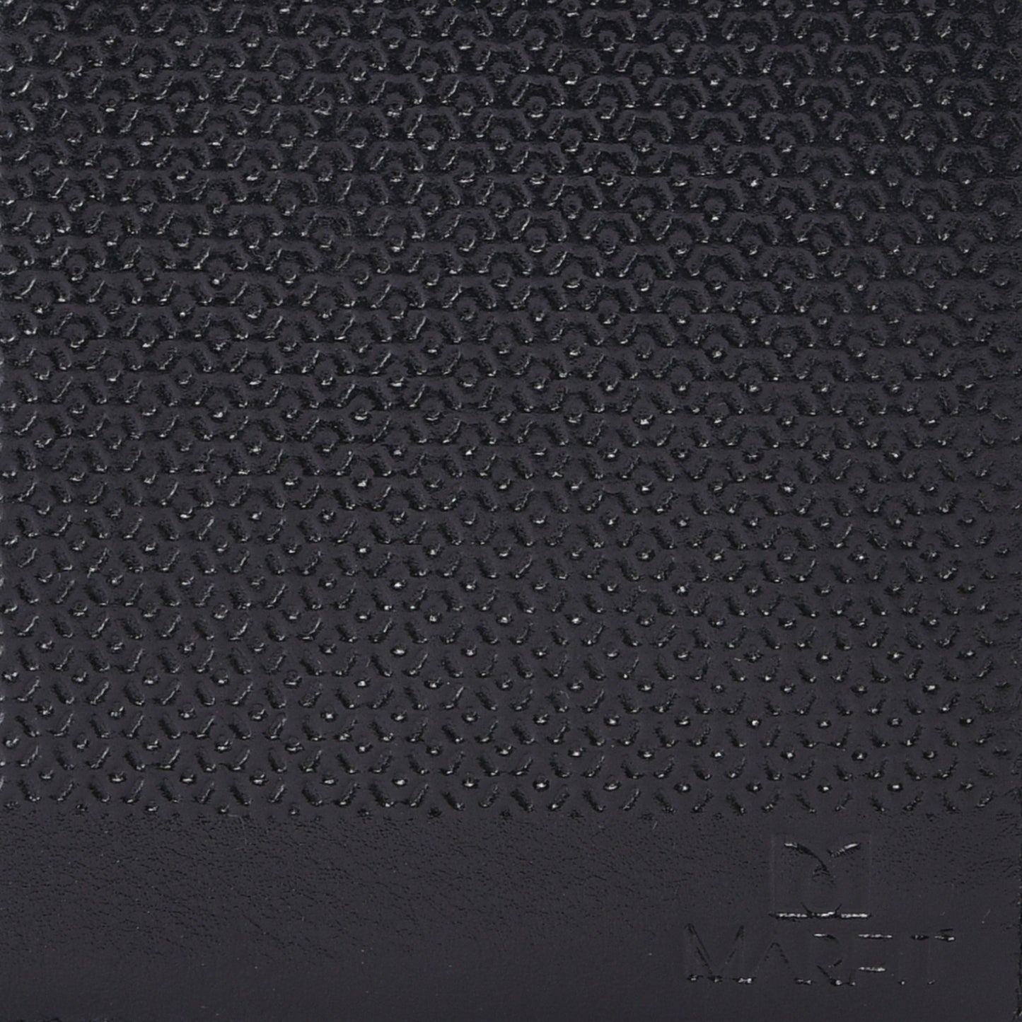 MARFIT Black Leather Note Case Wallet – Micro Emboss Design