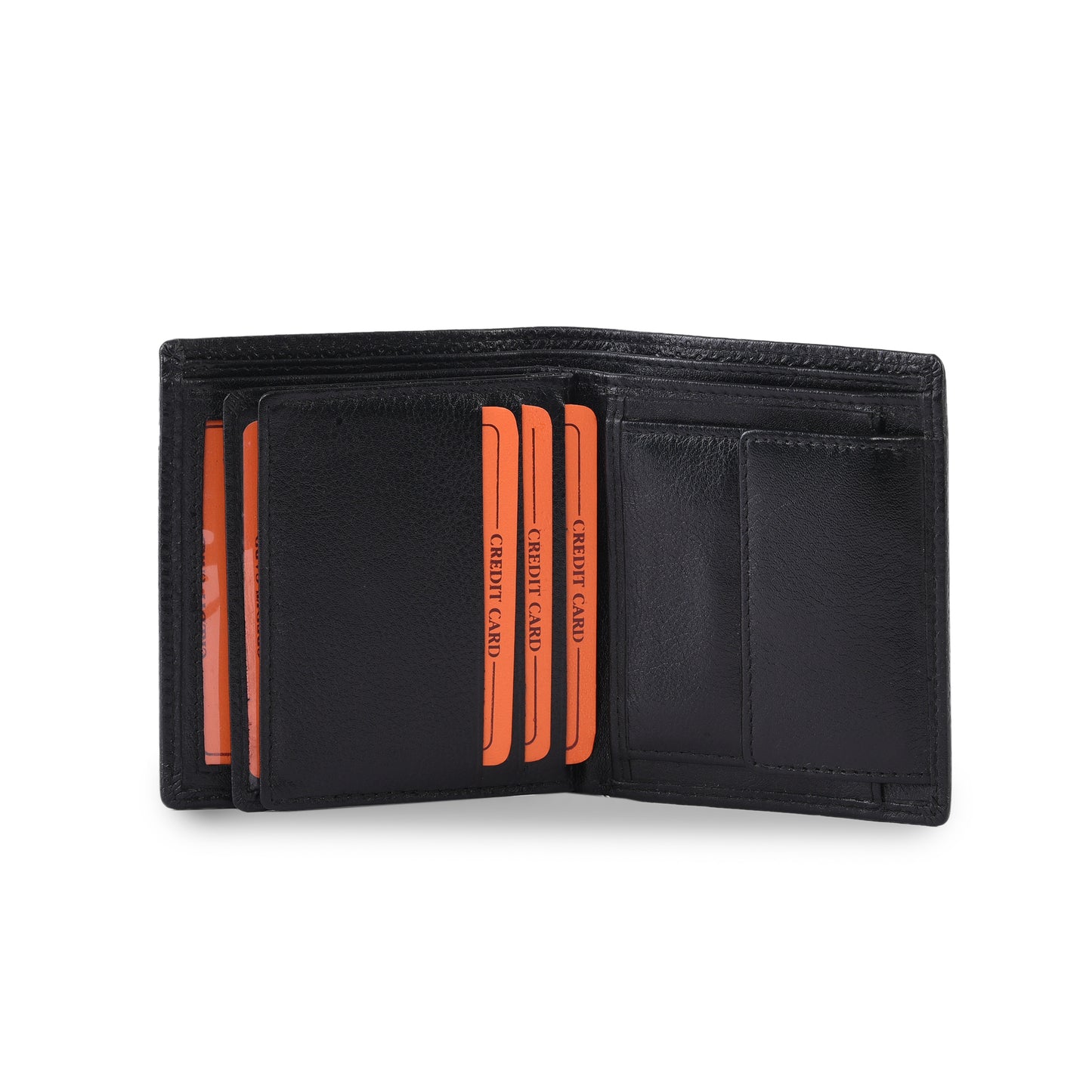 MARFIT Black Leather Note Case Wallet – Micro Emboss Design