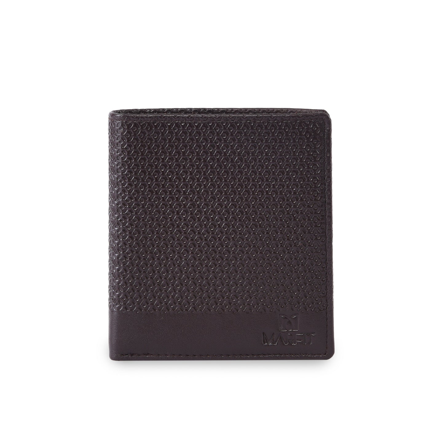 MARFIT Dark Brown Leather Note Case Wallet – Micro Emboss Design