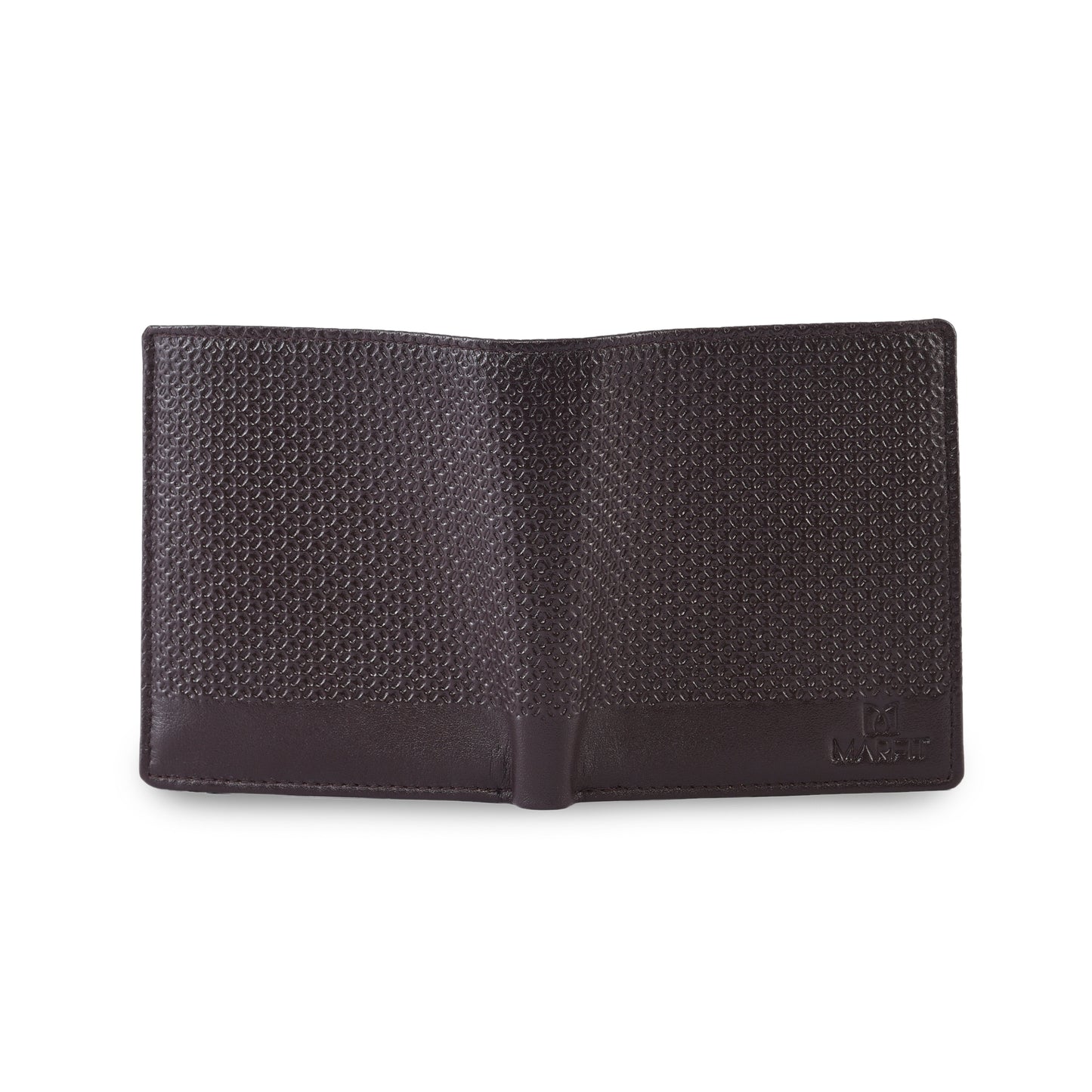 MARFIT Dark Brown Leather Note Case Wallet – Micro Emboss Design