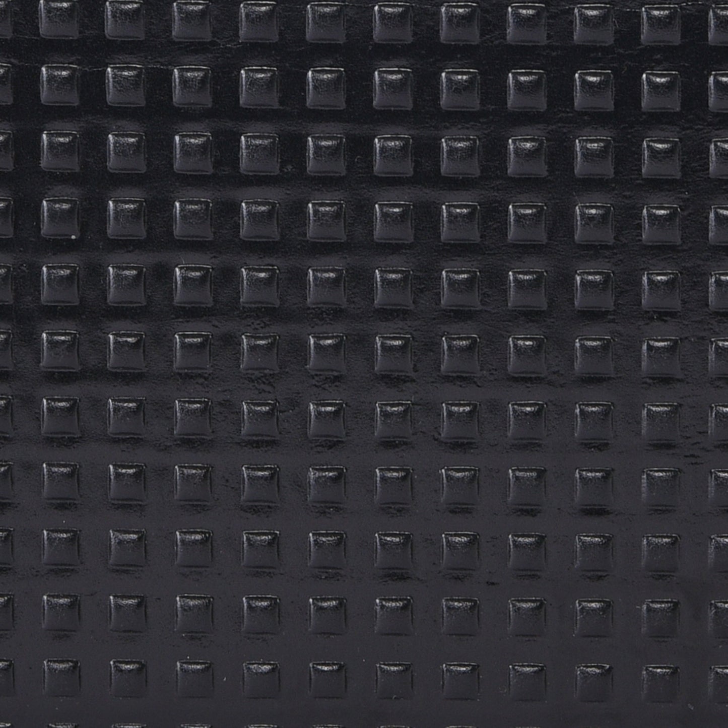 MARFIT Black Genuine Leather Bifold Wallet for Men – Raised Embossed Grid Pattern, Coin Pocket, ID Window & Card Slots
