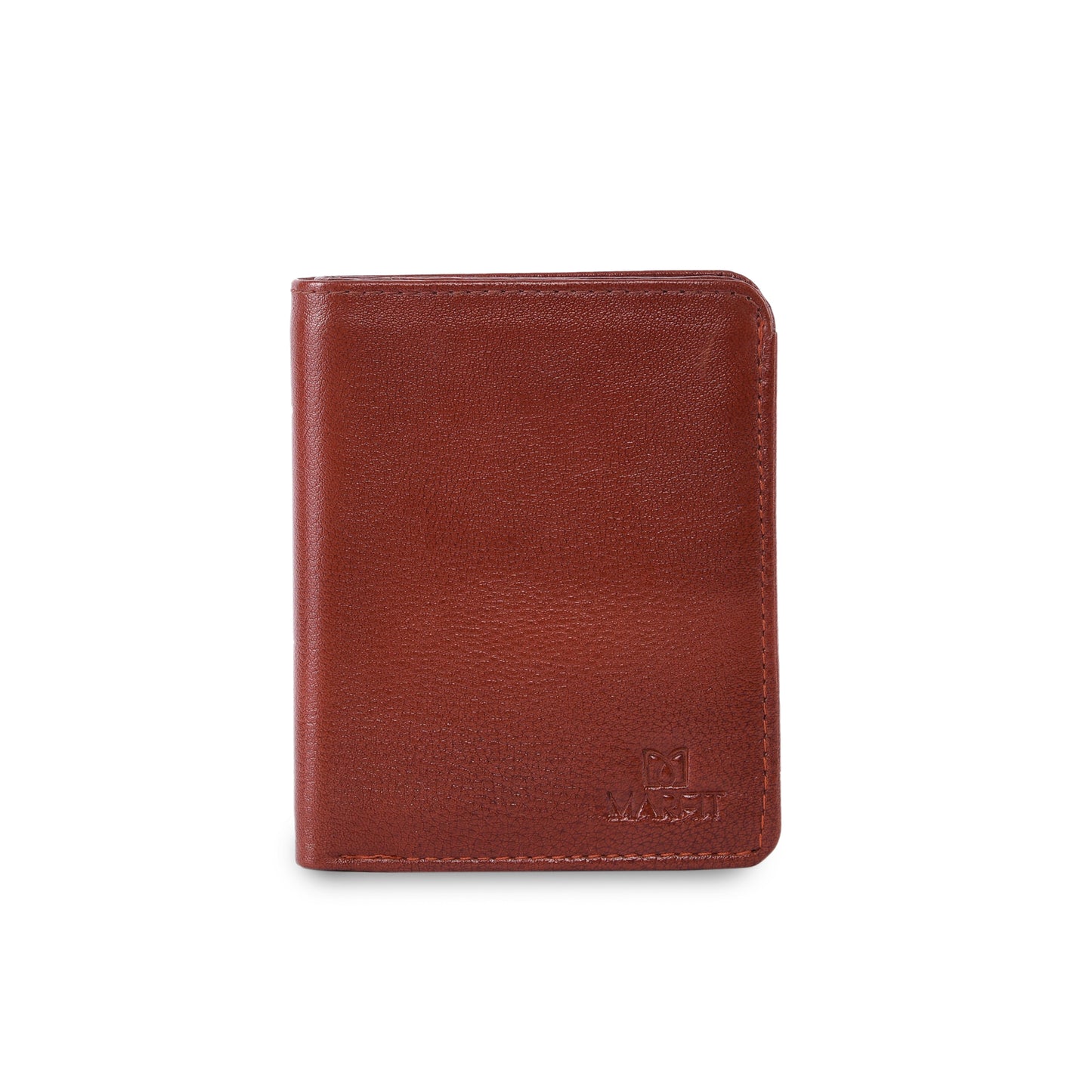 MARFIT Tan Genuine Leather Notecase Wallet for Men – Slim Leather Wallet with Multiple Card Slots