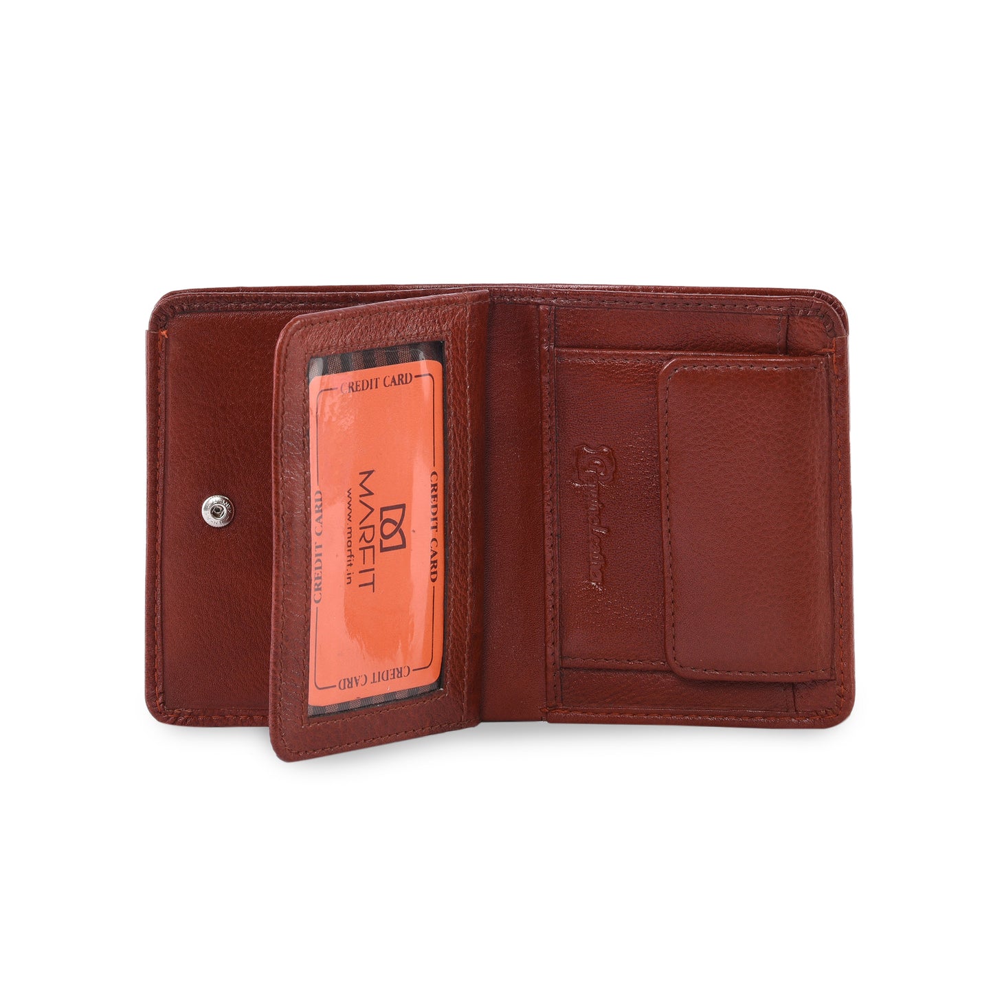 MARFIT Tan Genuine Leather Notecase Wallet for Men – Slim Leather Wallet with Multiple Card Slots