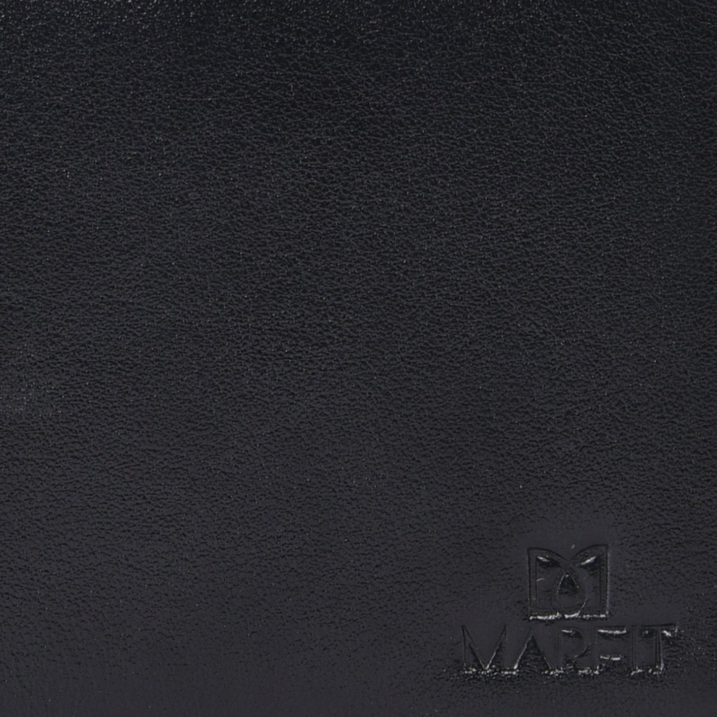 MARFIT Black Genuine Leather Bifold Wallet for Men with Zipper Closure & Coin Pocket