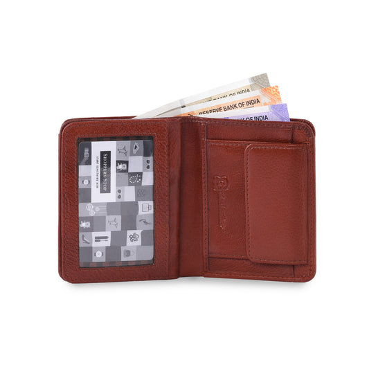MARFIT Tan Genuine Leather Notecase Wallet for Men – Slim Leather Wallet with Multiple Card Slots