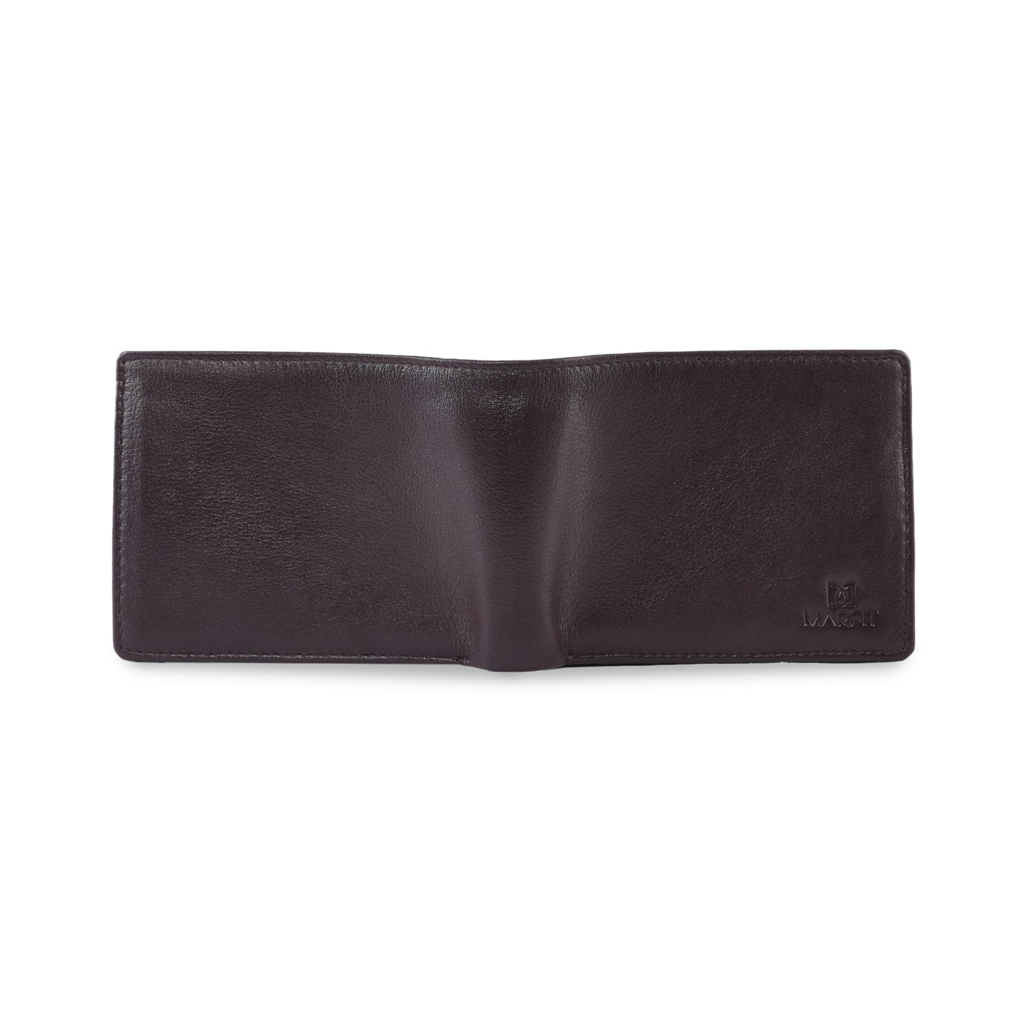 Brown Genuine Leather Wallet with Button Card Holder – Classic Bifold Wallet