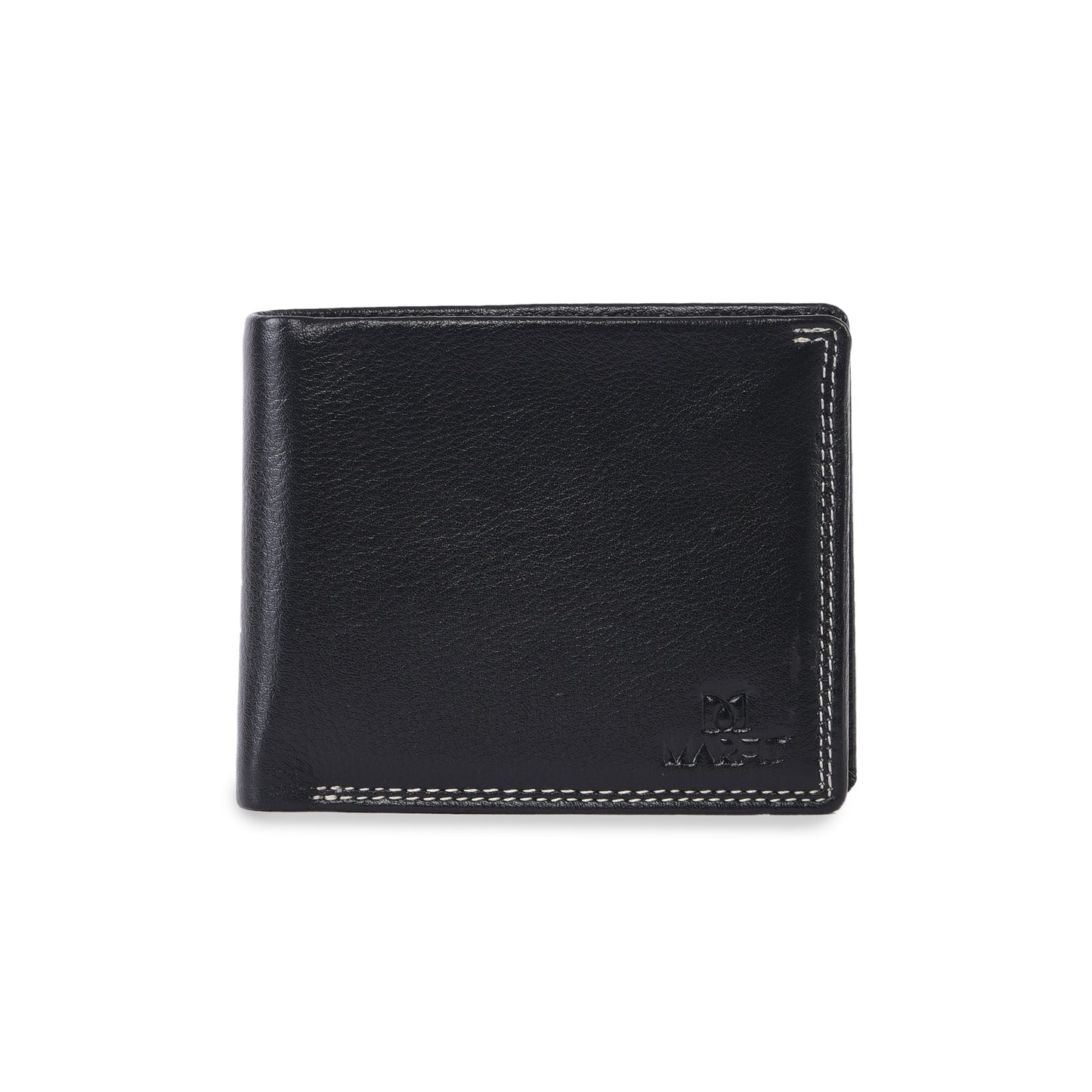 MARFIT Genuine Leather Wallet for Men – Black Bifold Wallet with Coin Pocket & Card Slots