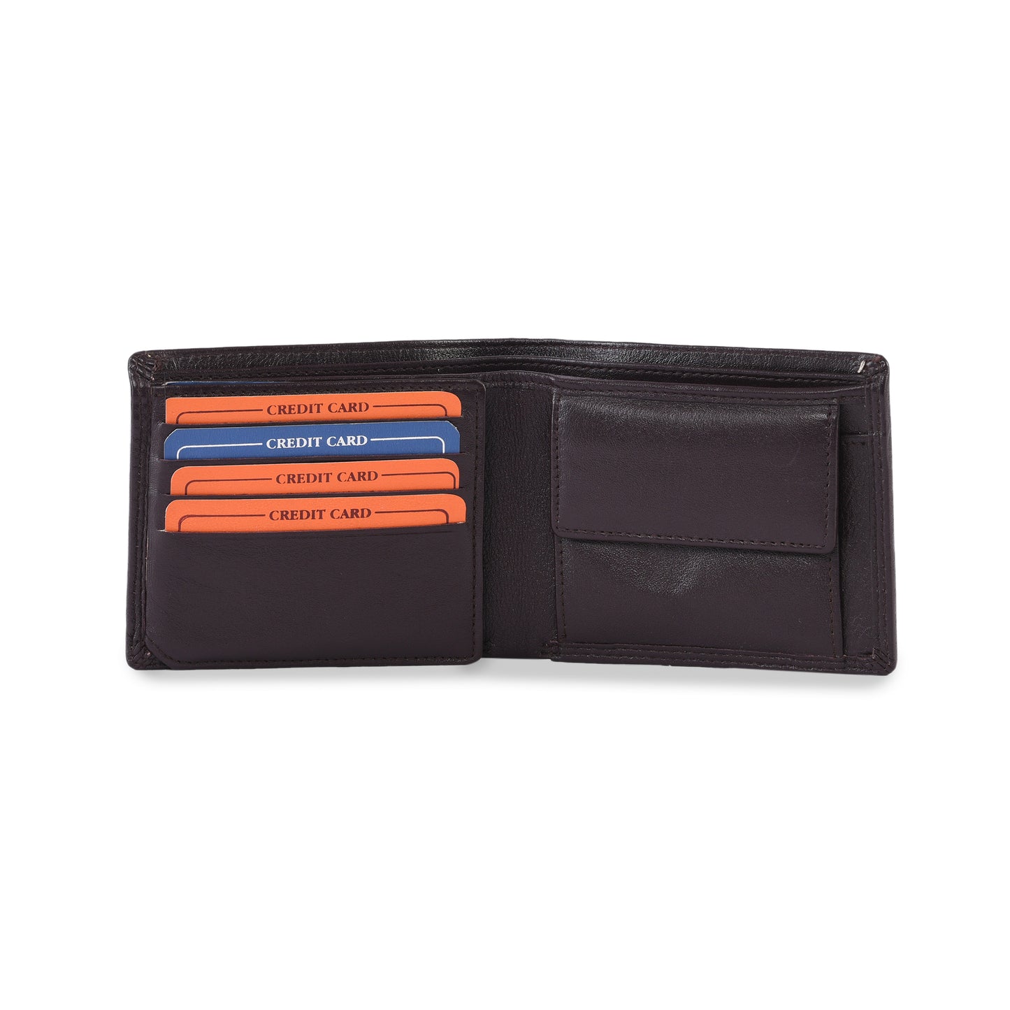 MARFIT Genuine Leather Wallet for Men – Brown Bifold Wallet with Coin Pocket & Multiple Card Slots