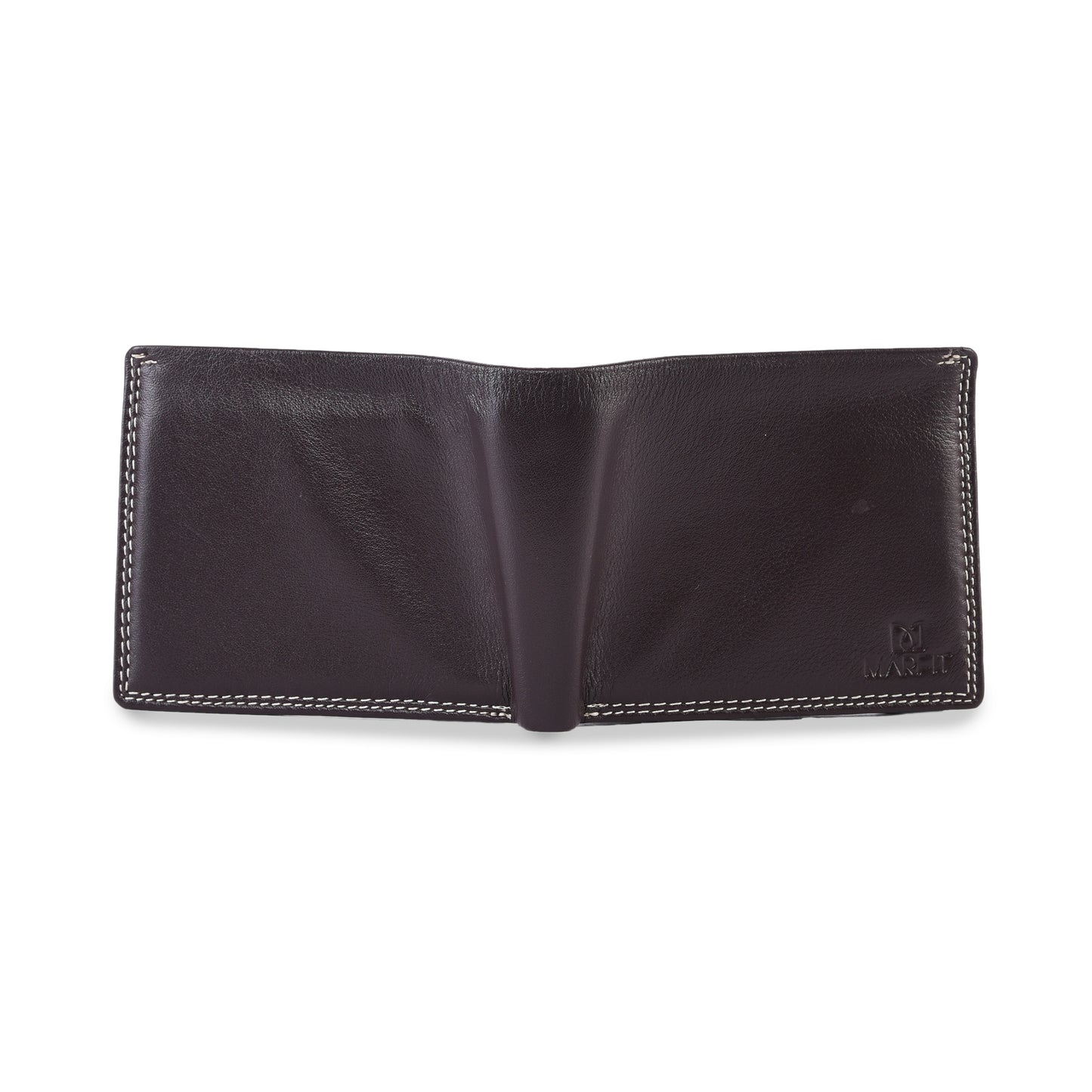 MARFIT Genuine Leather Wallet for Men – Brown Bifold Wallet with Coin Pocket & Multiple Card Slots