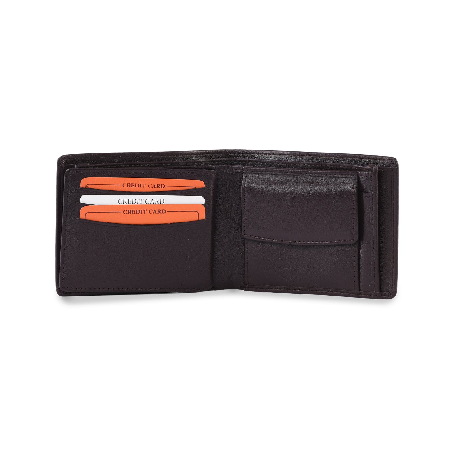 MARFIT Brown Genuine Leather Wallet for Men – Slim Bifold Wallet with Card Slots & Coin Pocket