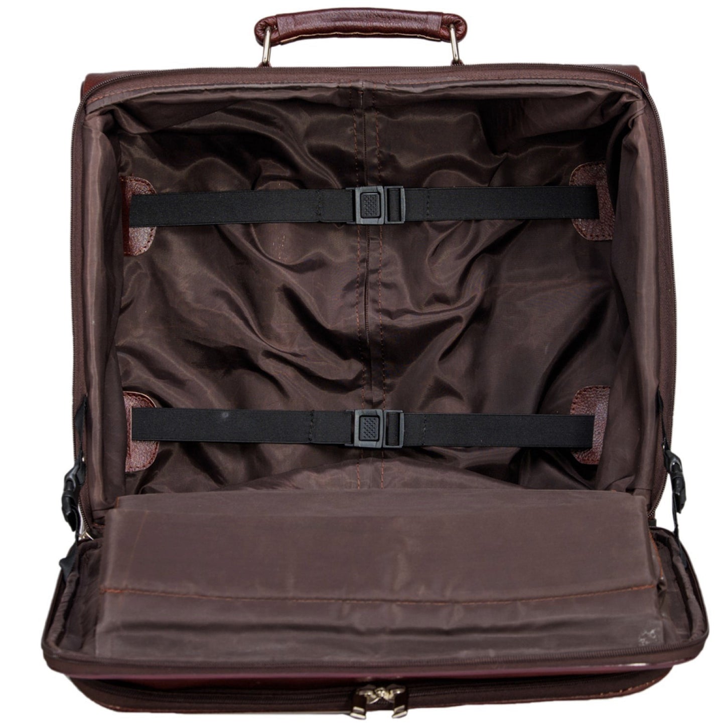MARFIT Genuine Leather Cabin Trolley Bag – Brown | Premium Business Travel Suitcase with 360° Wheels