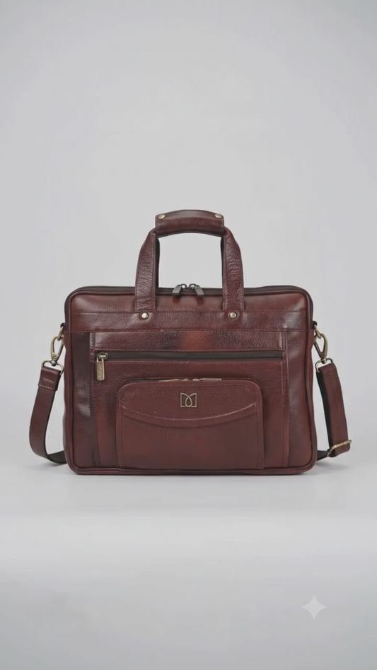 MARFIT Leather Laptop Messenger Bag for Men MB2155019